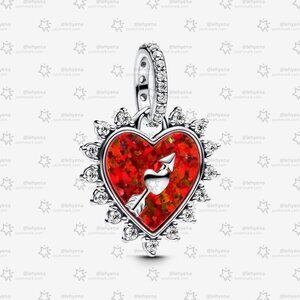 Pandora Spinnable Arrow Heart Dangle Charm